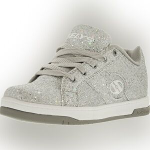 Heely’s Split Sparkly Disco Glitter Silver Kids Skate Shoes